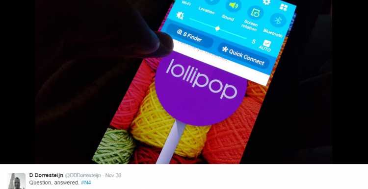 Galaxy Note 4 with Android 5.0 Lollipop in pictures