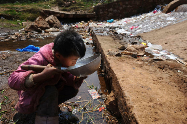 Boy drinking